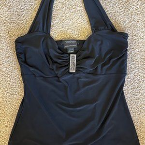 Metal Accent Signature Knit Halter Top